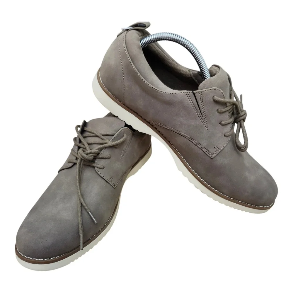 New Men's Casual Oxford Shoes Gray Lace-Up Target Size 10.5M‎ Faux Leather